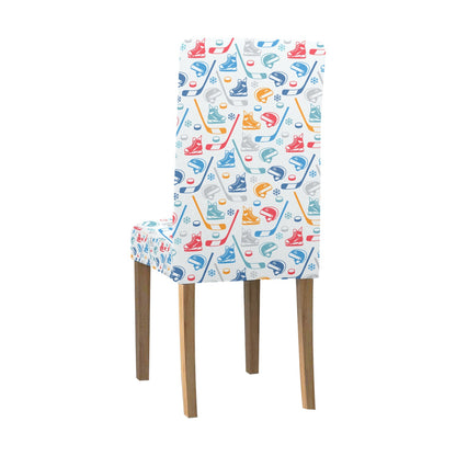 Hockey Equipment Print Design LKS301 Dining Chair Slipcover