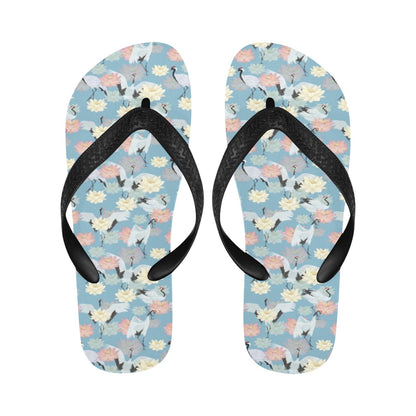 Water Lily Print Design LKS304 Flip Flops