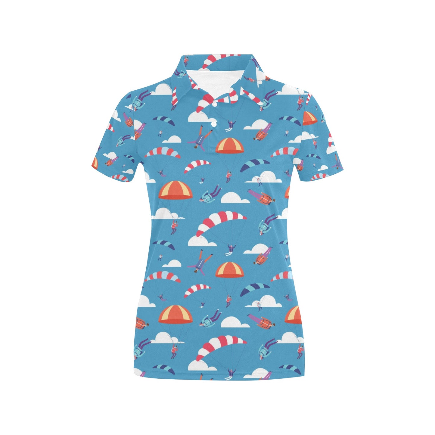 Skydiver Print Design LKS306 Women's Polo Shirt