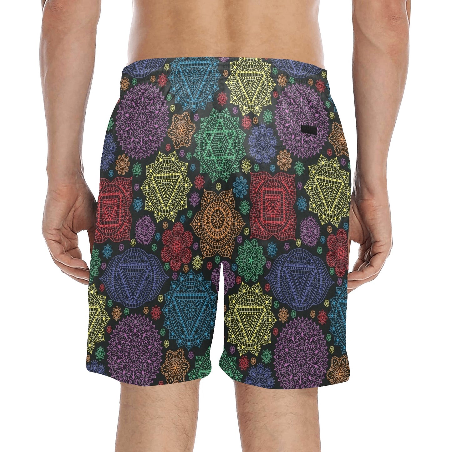 Chakra Mandala Print Pattern Men's Swim Trunks Beach Shorts