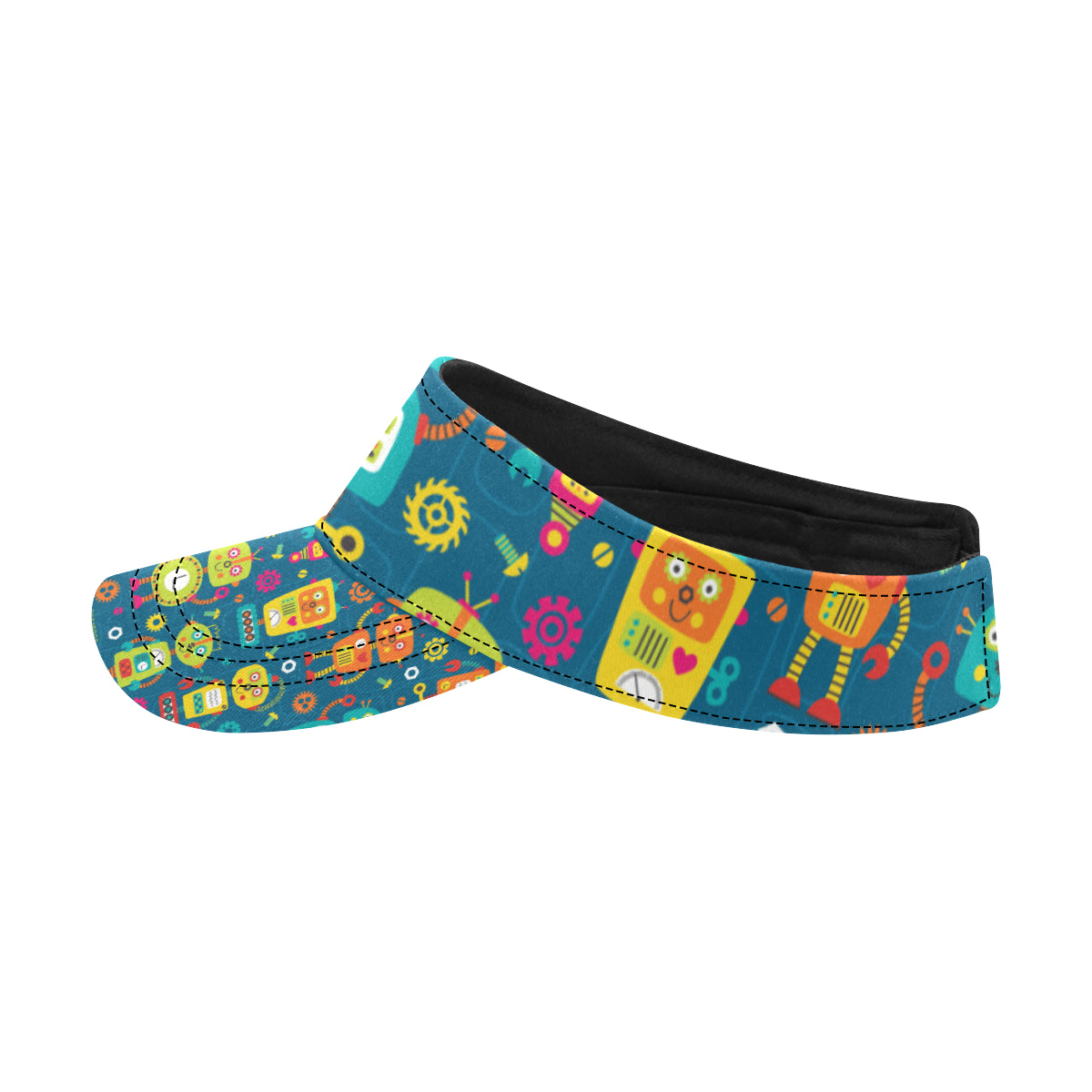 Robot Pattern Print Design A04 Unisex Sun Visor