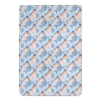 Bluebird Pattern Print Design 01 Women's Trifold Wallet