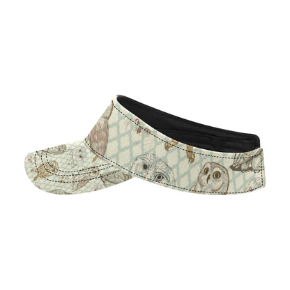 Owl Pattern Print Design A03 Unisex Sun Visor