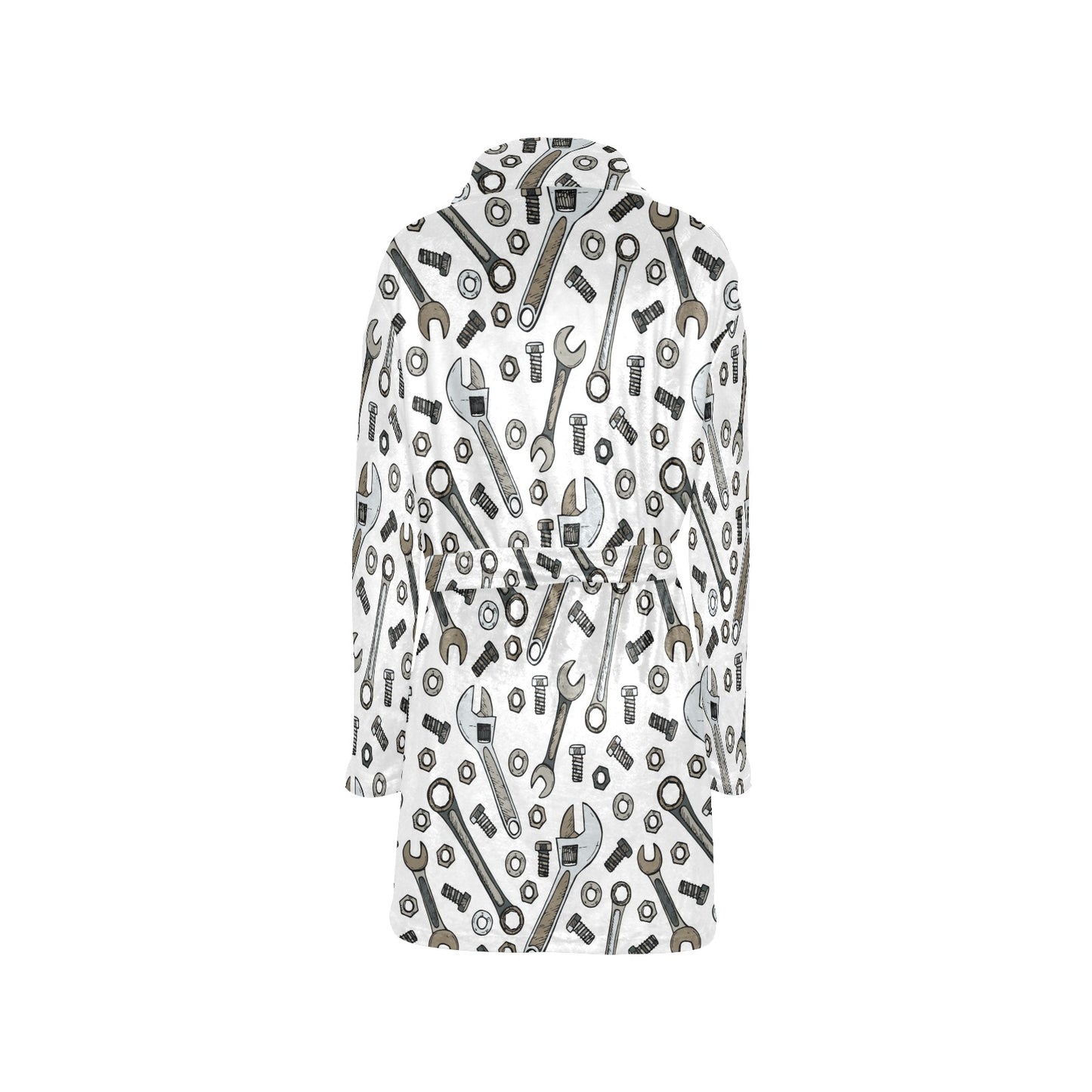 Mechanic Pattern Print Design 03 Women's Fleece Robe