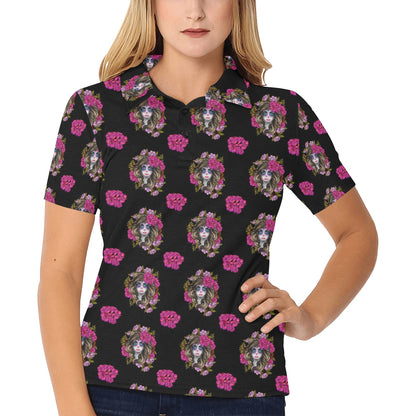 Day of the Dead Makeup Girl Women's Polo Shirt