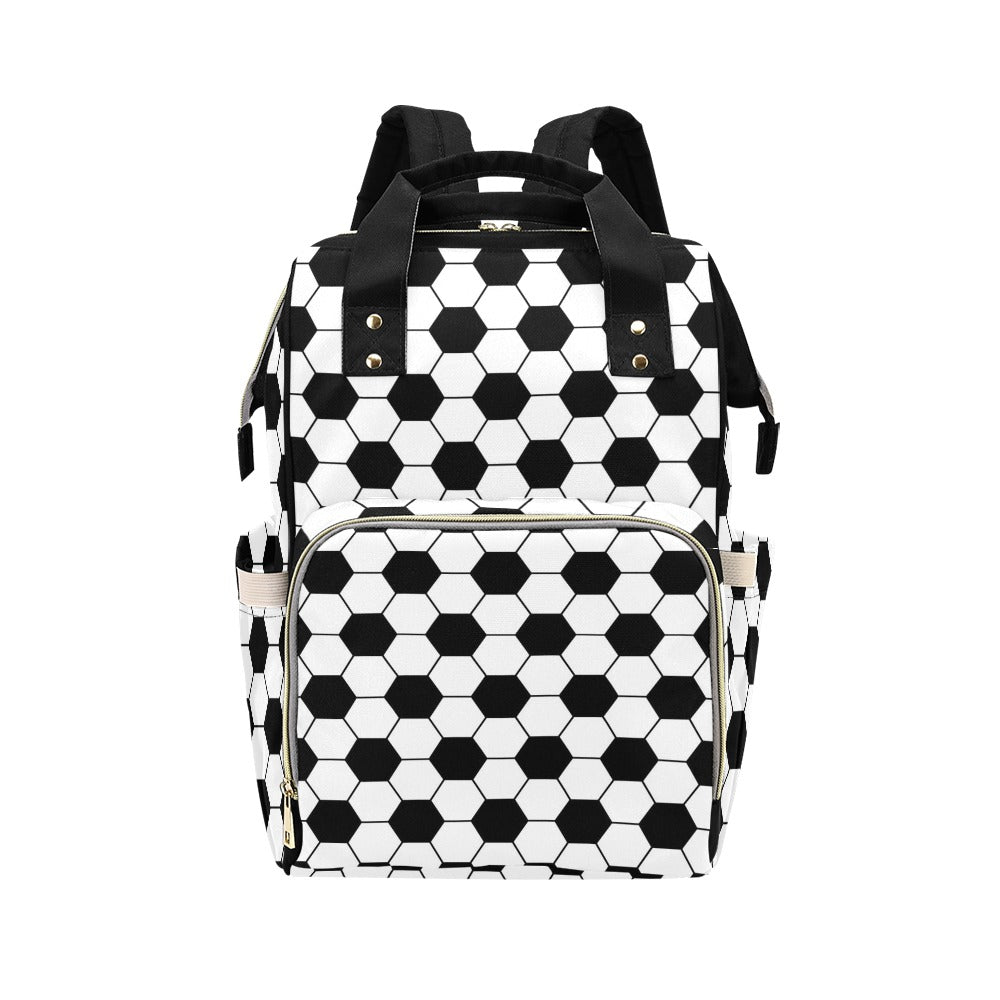 Soccer Ball Texture Print Design LKS303 Diaper Bag Backpack