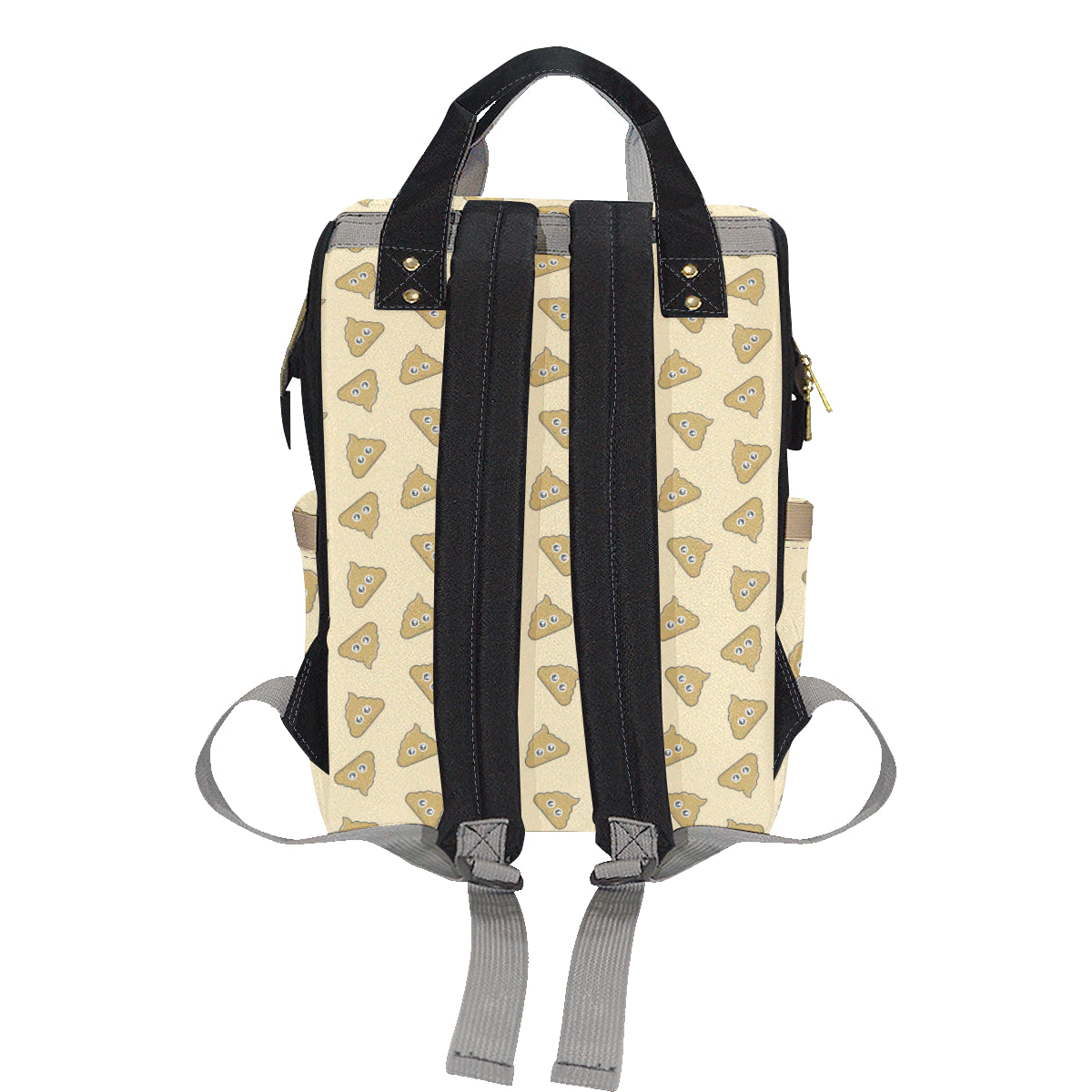 Poop Emoji Pattern Print Design A02 Diaper Bag Backpack