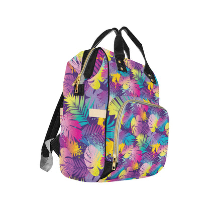 Palm Leaf Pattern Print Design A04 Diaper Bag Backpack