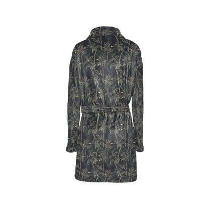 Palm Tree Background Design Print Women's Fleece Robe