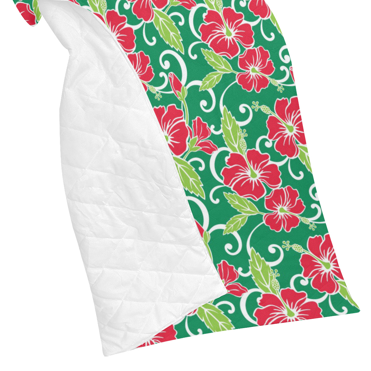Red Hibiscus Pattern Print Design HB019 Premium Quilt