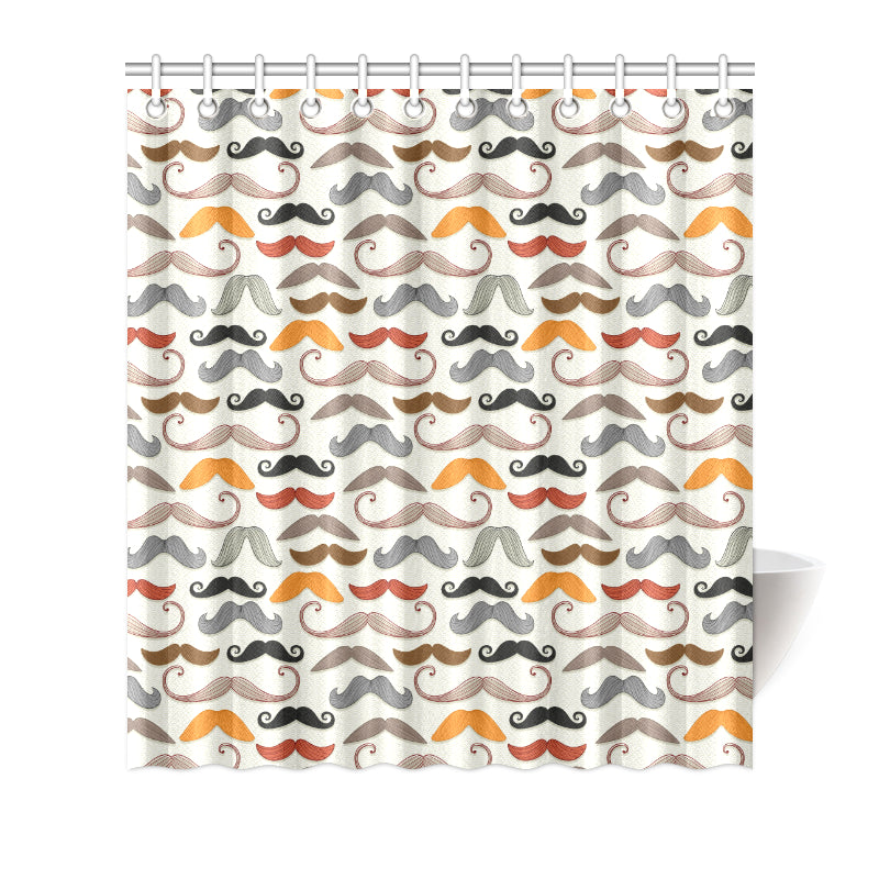 Mustache Pattern Print Design A02 Shower Curtain