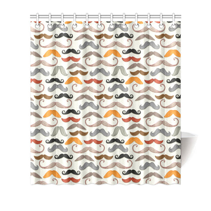 Mustache Pattern Print Design A02 Shower Curtain