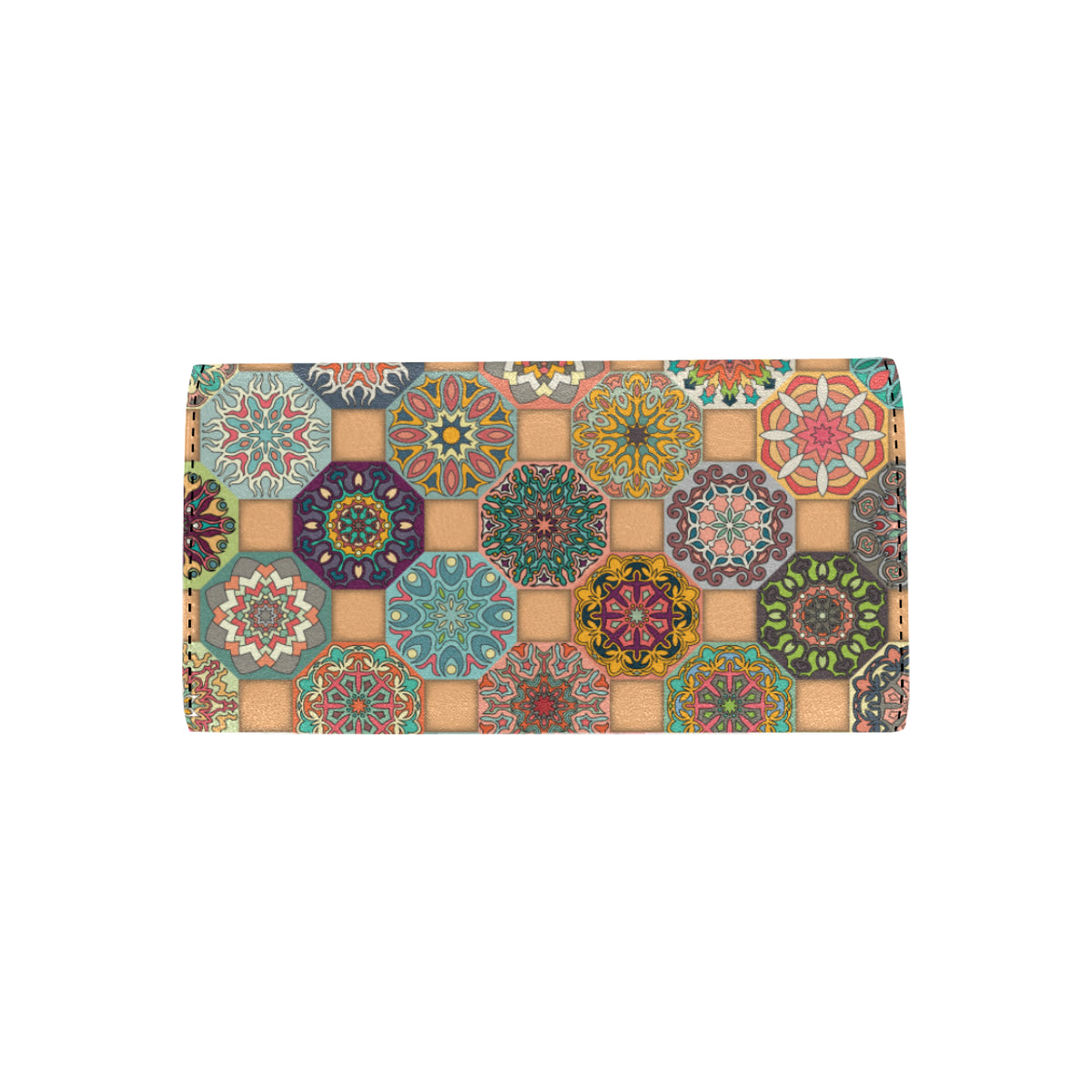 Boho Pattern Print Design 07 Women's Trifold Wallet