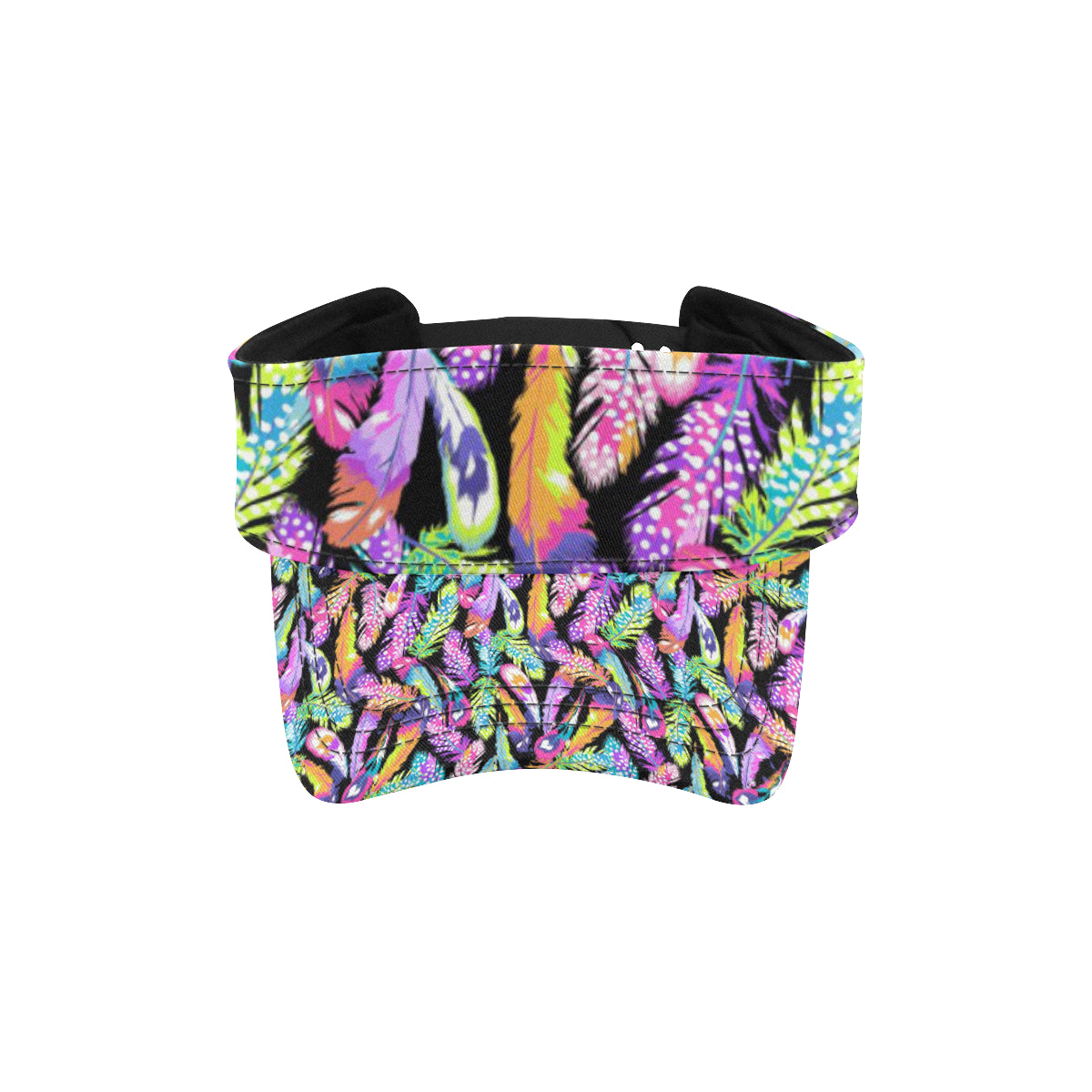 Neon Feather Pattern Print Design A02 Unisex Sun Visor