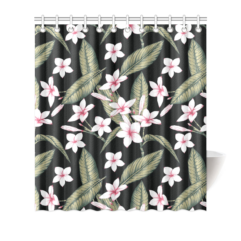 Plumeria Pattern Print Design PM021 Shower Curtain