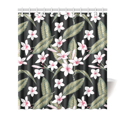 Plumeria Pattern Print Design PM021 Shower Curtain