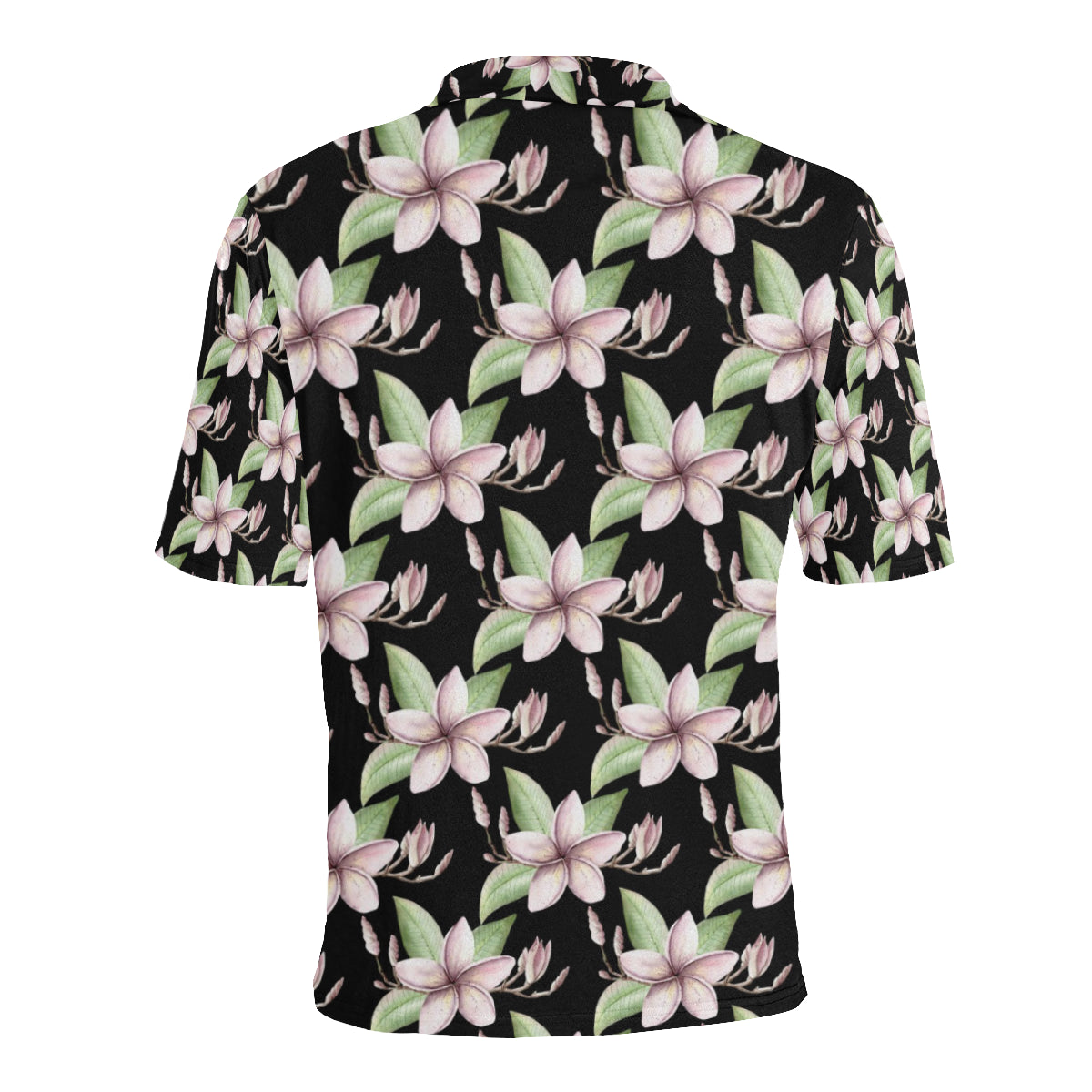 Plumeria Pattern Print Design PM02 Men Polo Shirt
