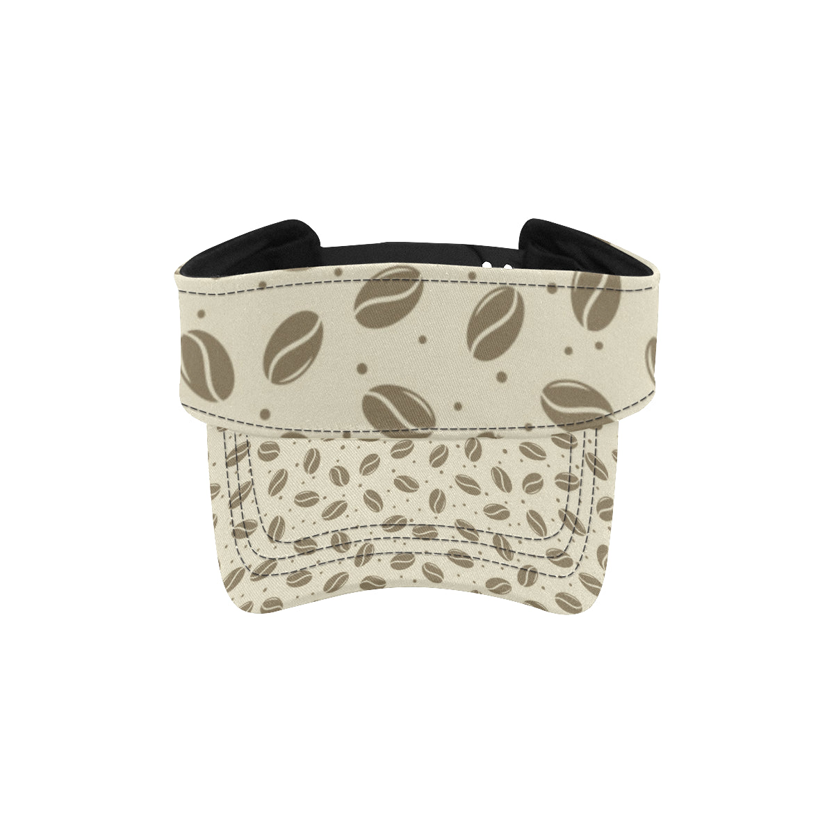 Coffee Pattern Print Design 02 Unisex Sun Visor