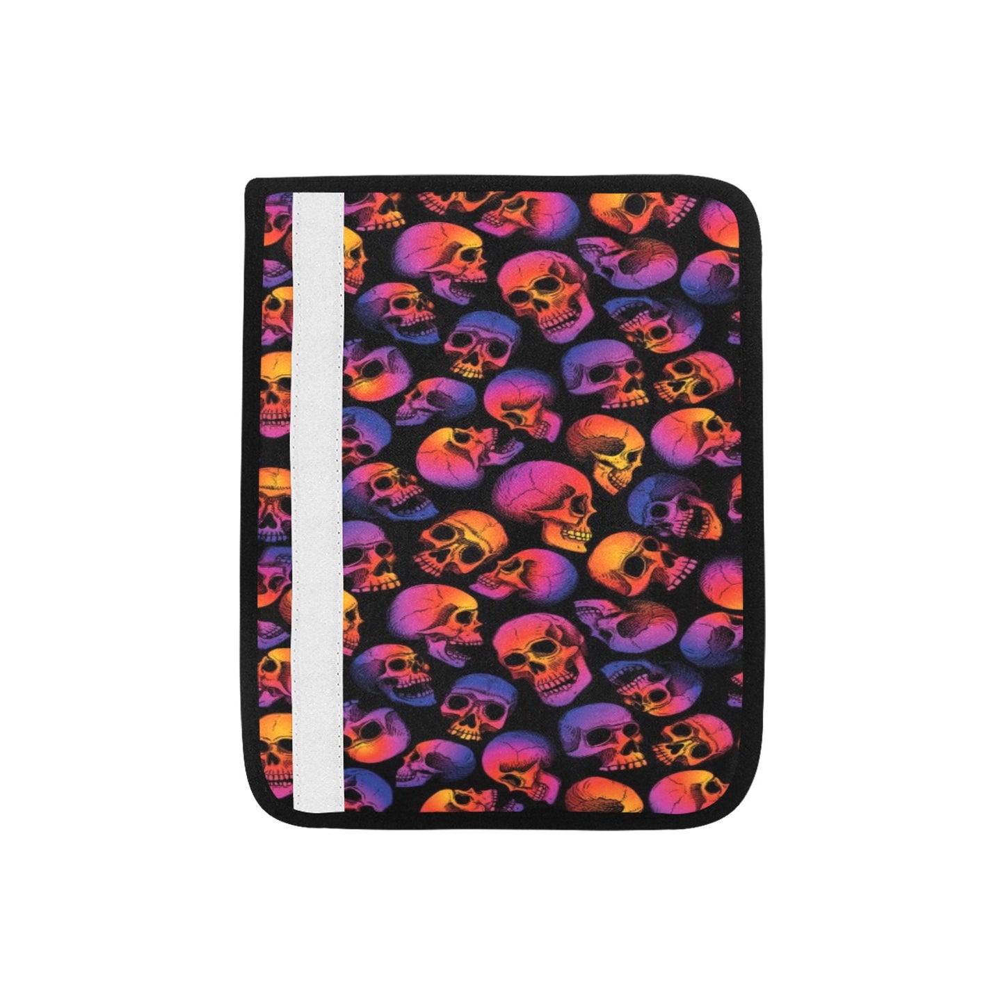Skull Multicolor Print Design LKS3011 Car Seat Belt Cover