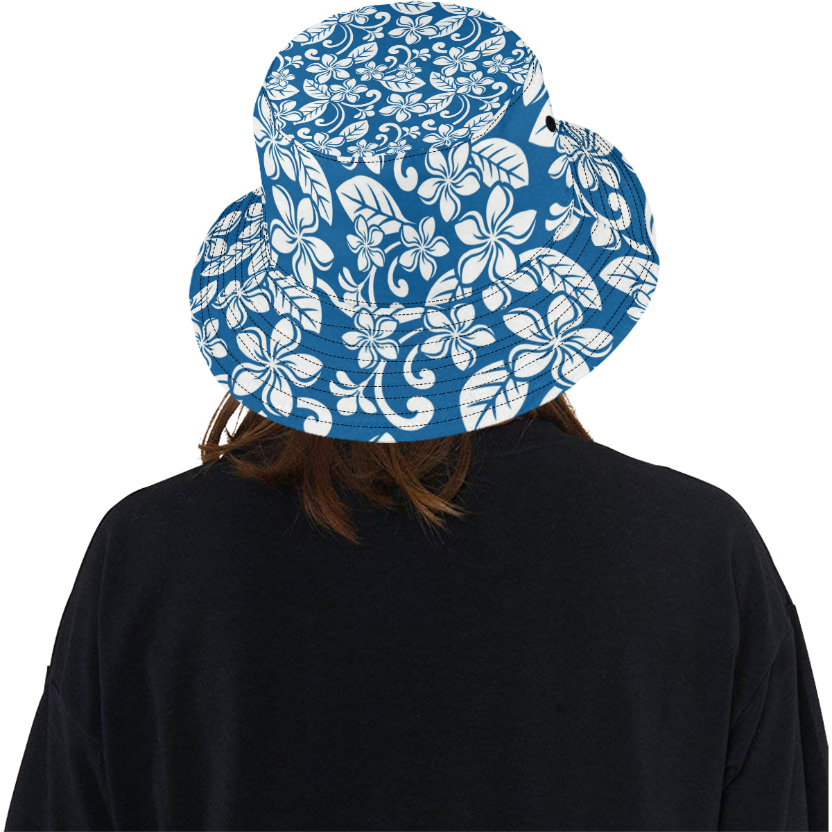 Plumeria Pattern Print Design PM013 Unisex Bucket Hat