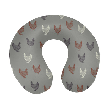 Chicken Pattern Print Design 01 U-Shaped Travel Neck Pillow