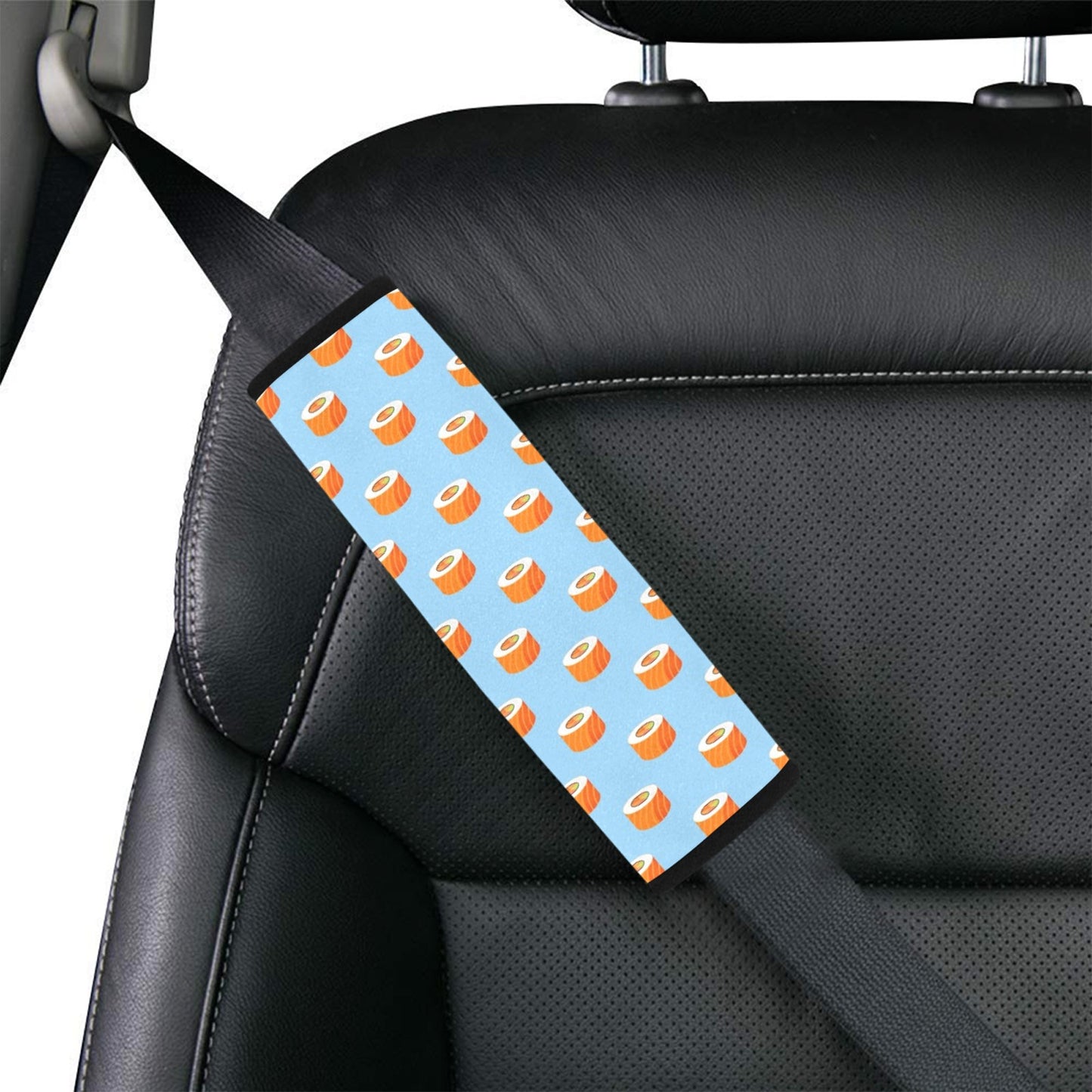 Salmon Sushi Print Design LKS307 Car Seat Belt Cover