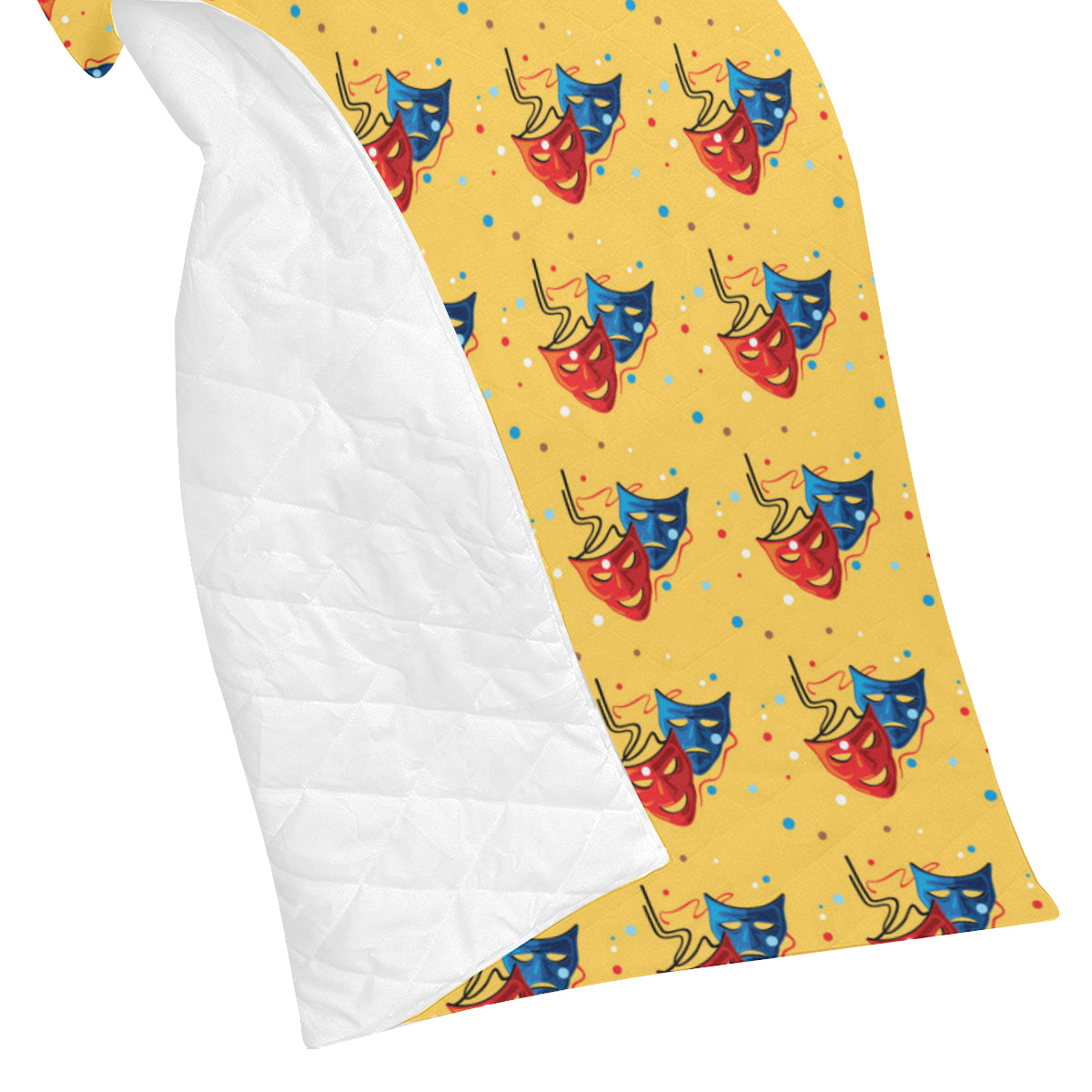 Acting Mask Pattern Print Design 02 Premium Quilt