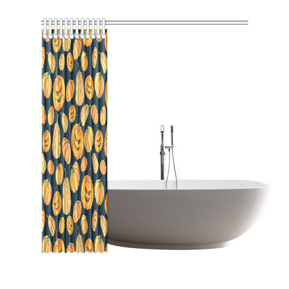 Pumpkin Halloween Pattern Print Design A04 Shower Curtain