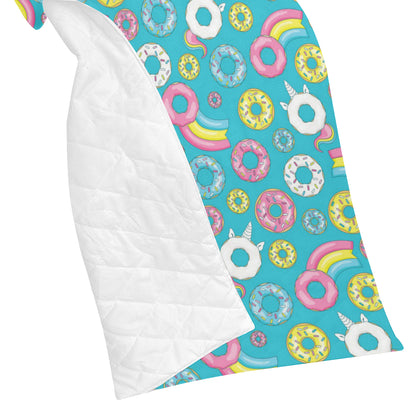 Donut Pattern Print Design DN013 Premium Quilt