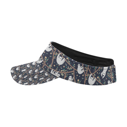 Sloth Happy Design Themed Print Unisex Sun Visor