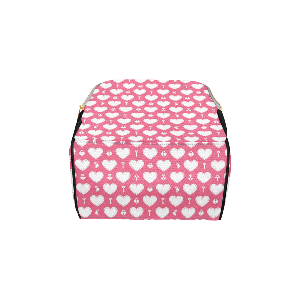 Heart Key Pattern Print Design HE09 Diaper Bag Backpack