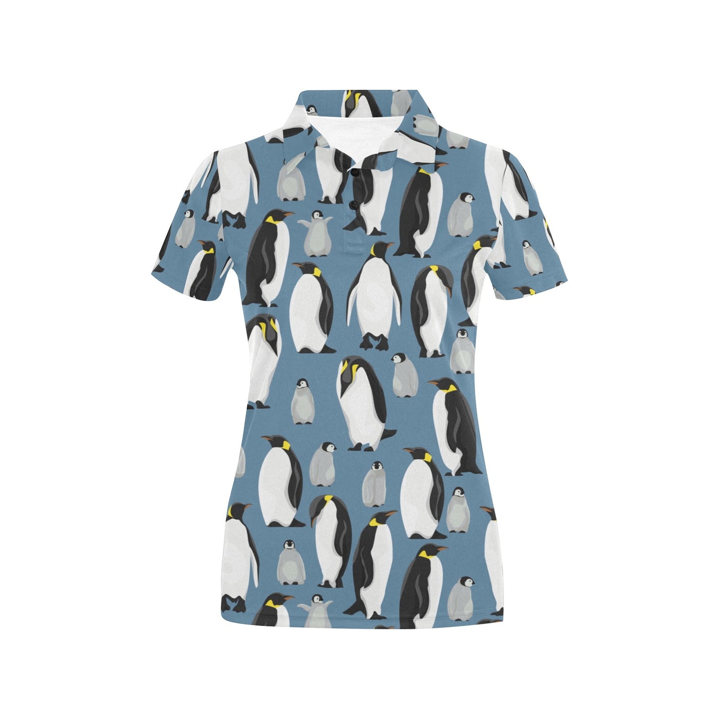 Penguin Pattern Print Design A03 Women's Polo Shirt