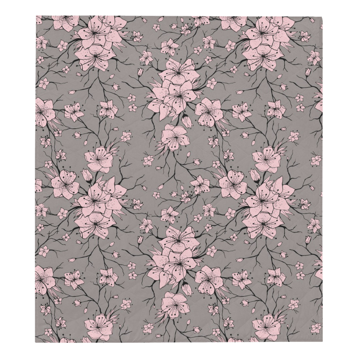Cherry Blossom Pattern Print Design CB05 Premium Quilt