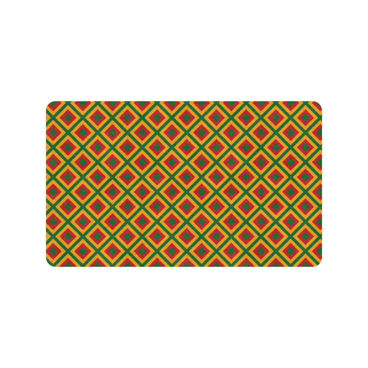 Rasta Reggae Color Cross Rubber Doormat