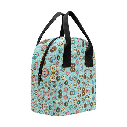 Emoji Donut Print Pattern Insulated Lunch Bag
