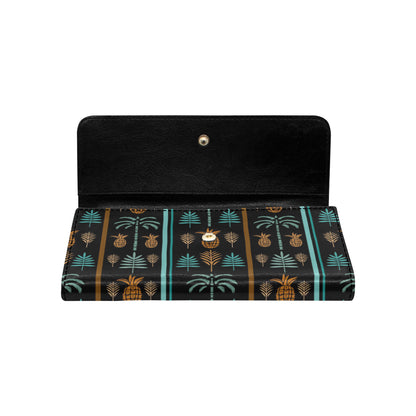 Hawaiian Themed Pattern Print Design H023 Women's Trifold Wallet