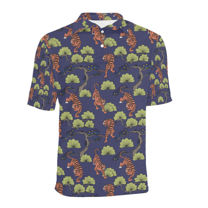 Tiger Pattern Japan Style Men Polo Shirt