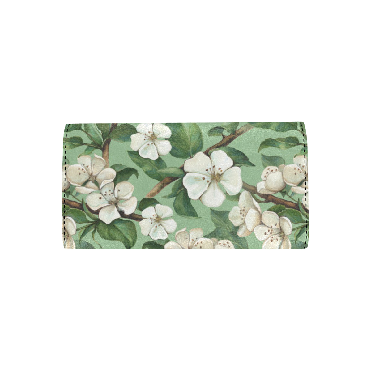 Apple blossom Pattern Print Design AB02 Women's Trifold Wallet