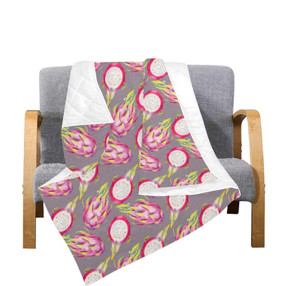 Dragonfruit Pattern Print Design DF03 Premium Quilt