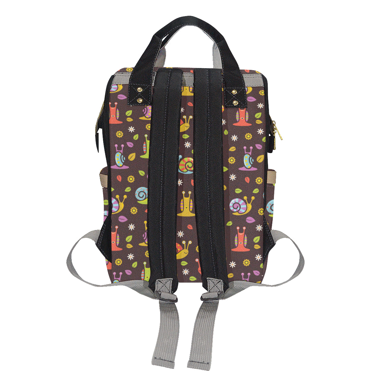 Snail Pattern Print Design 01 Diaper Bag Backpack