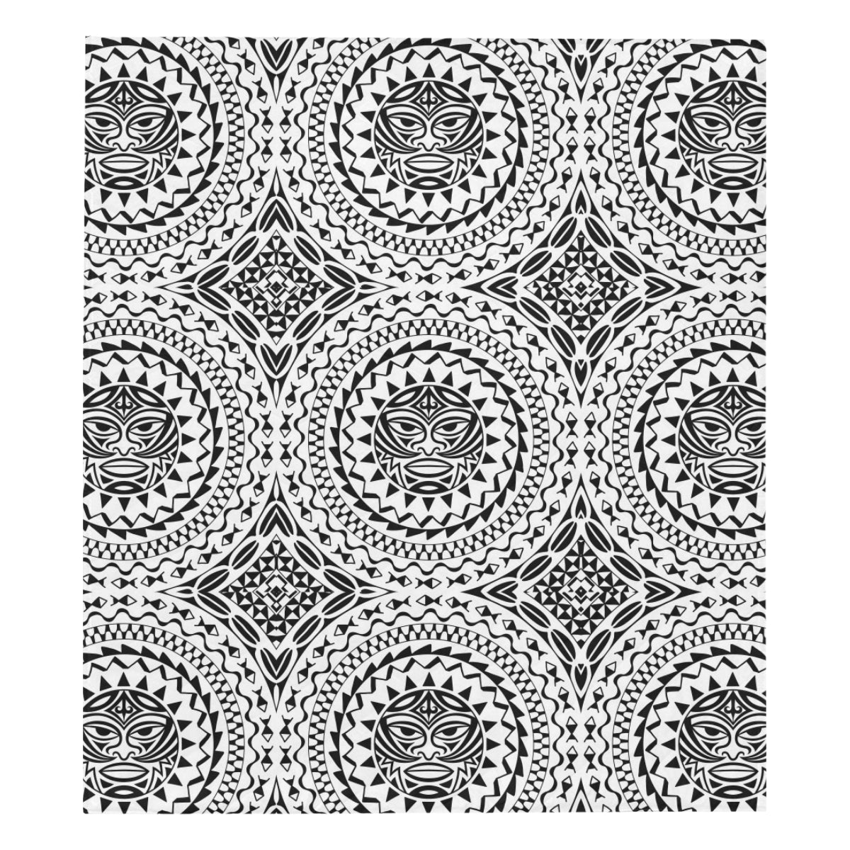 Polynesian Tribal Mask Premium Quilt