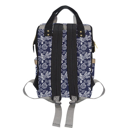 lizard Pattern Print Design 03 Diaper Bag Backpack