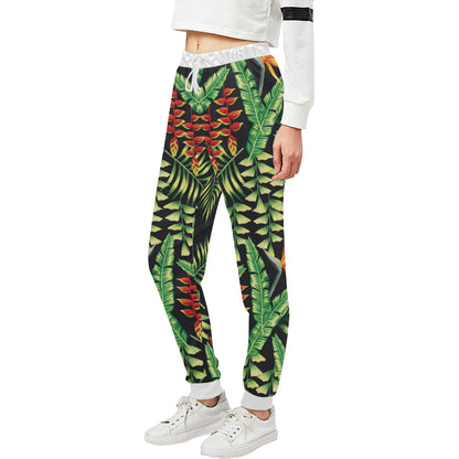 Hawaiian Flower Tropical Palm Leaves Unisex Sweatpants