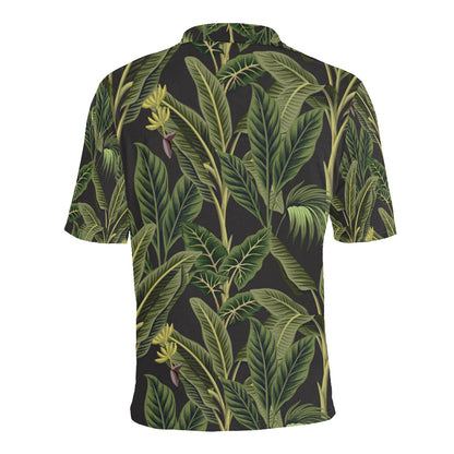 Banana Leaf Pattern Print Design BL04 Men Polo Shirt