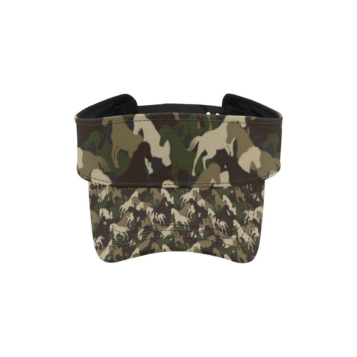 Horse Camo Themed Design Print Unisex Sun Visor