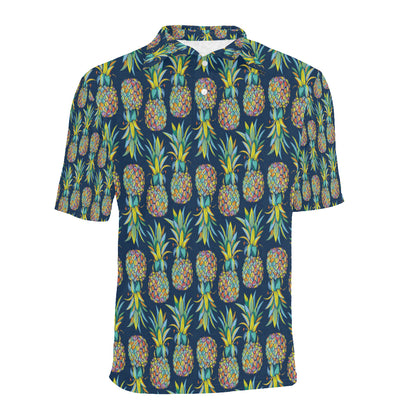 Pineapple Color Art Men Polo Shirt