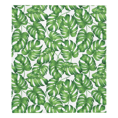 Palm Leaves Pattern Print Design PL08 Premium Quilt