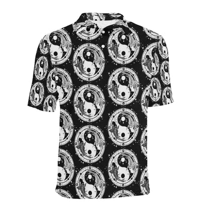 Yin Yang Koi Fish Men Polo Shirt
