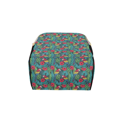 Parrot Pattern Print Design A05 Diaper Bag Backpack