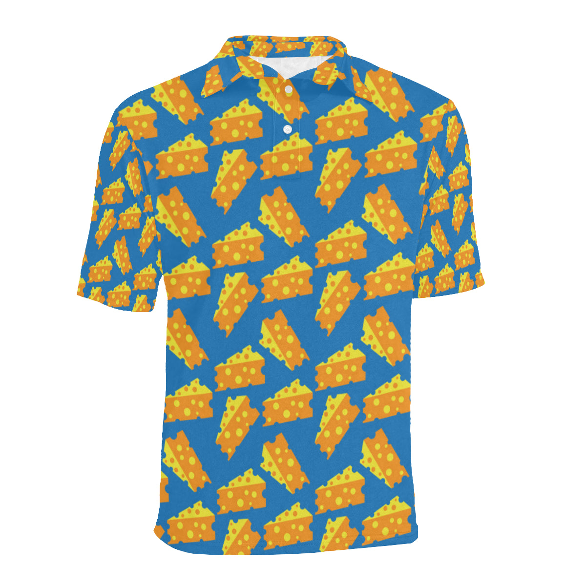 Cheese Pattern Print Design 05 Men Polo Shirt